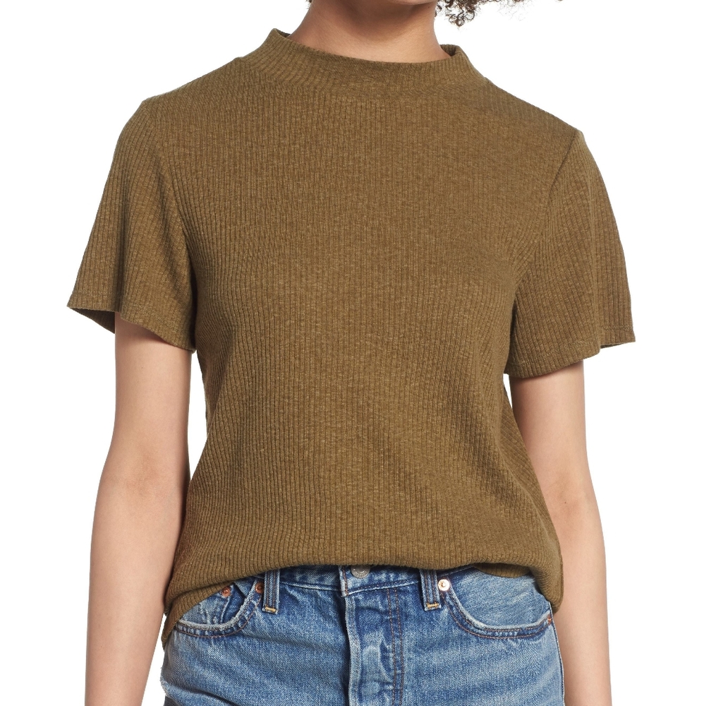 Nordstrom BP Mock Neck Slouch Tee